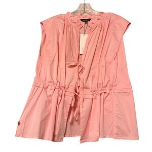 STRUT & BOLT Pink Sleeveless Top with Tie Waist cover up